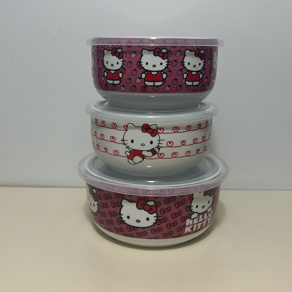 Hello kitty bowl set (3)